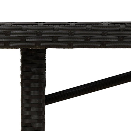 Trädgårdsbord med akaciaträ svart 190x80x74 cm konstrotting