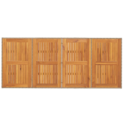 Trädgårdsbord med akaciaträ beige 190x80x74 cm konstrotting