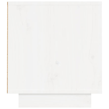 Tv-bänk vit 140x35x40 cm massiv furu