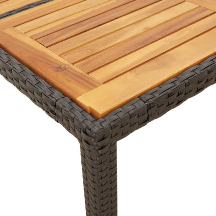 Trädgårdsbord med akaciaträ svart 190x90x75 cm konstrotting