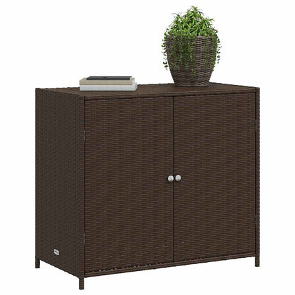 Trädgårdsskåp brun 83x45x76 cm konstrotting