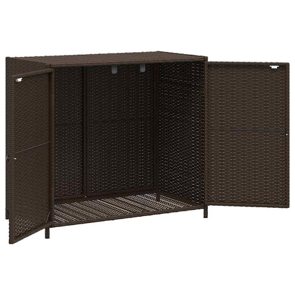 Trädgårdsskåp brun 83x45x76 cm konstrotting