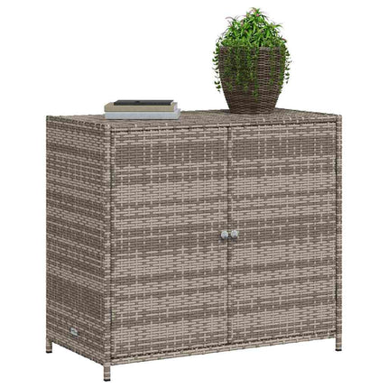 Trädgårdsskåp grå 83x45x76 cm konstrotting