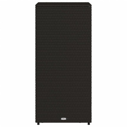 Trädgårdsskåp svart 50x55x115 cm konstrotting