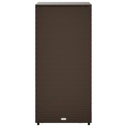 Trädgårdsskåp brun 50x55x115 cm konstrotting