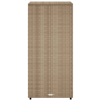 Trädgårdsskåp beige 50x55x115 cm konstrotting