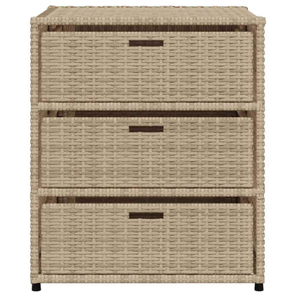 Trädgårdsskåp beige 55x59x69 cm konstrotting
