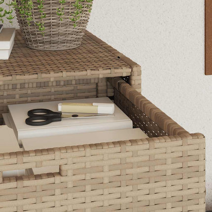 Trädgårdsskåp beige 55x55x111 cm konstrotting