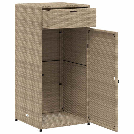 Trädgårdsskåp beige 55x55x111 cm konstrotting
