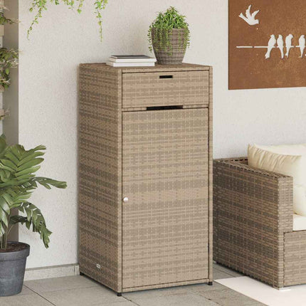 Trädgårdsskåp beige 55x55x111 cm konstrotting