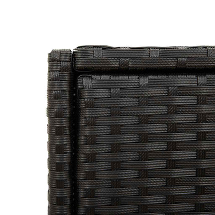 Trädgårdsskåp svart 105x55x113 cm konstrotting
