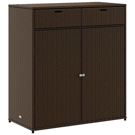 Trädgårdsskåp brun 105x55x113 cm konstrotting