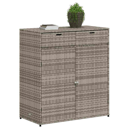 Trädgårdsskåp grå 105x55x113 cm konstrotting
