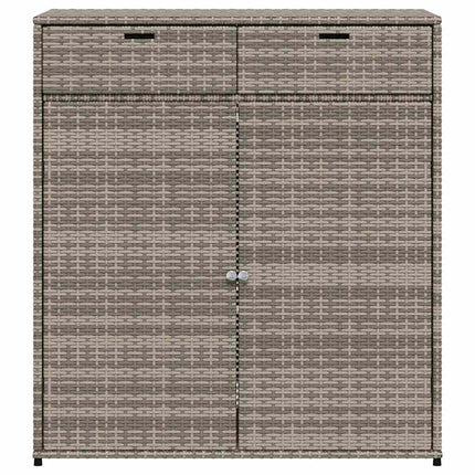 Trädgårdsskåp grå 105x55x113 cm konstrotting