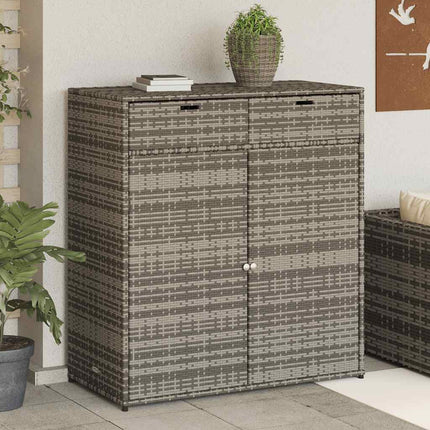 Trädgårdsskåp grå 105x55x113 cm konstrotting