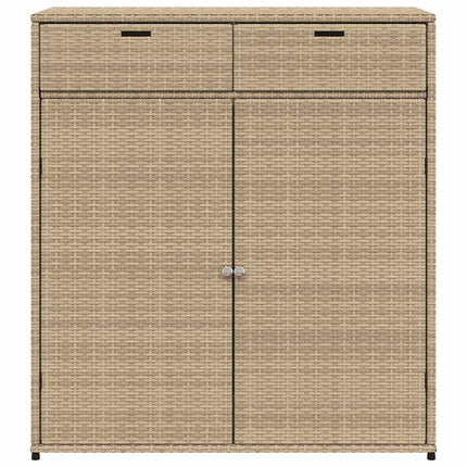 Trädgårdsskåp beige 105x55x113 cm konstrotting