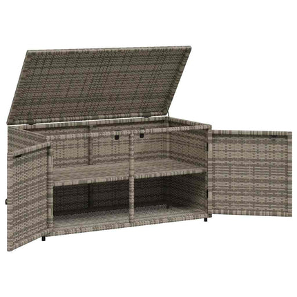Trädgårdsskåp grå 110x55x60,5 cm konstrotting
