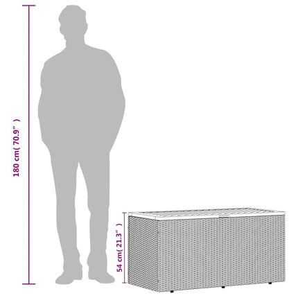 Dynbox grå 110x50x54 cm konstrotting akaciaträ