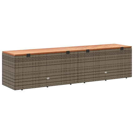 Dynbox grå 220x50x54 cm konstrotting akaciaträ