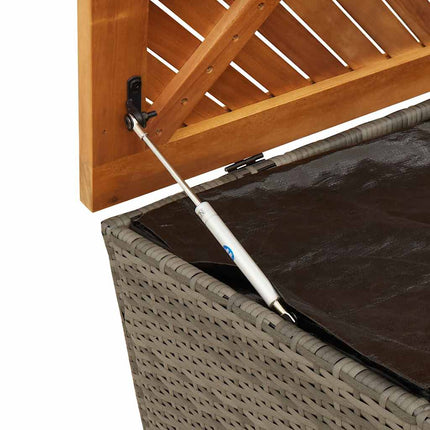 Dynbox grå 220x50x54 cm konstrotting akaciaträ