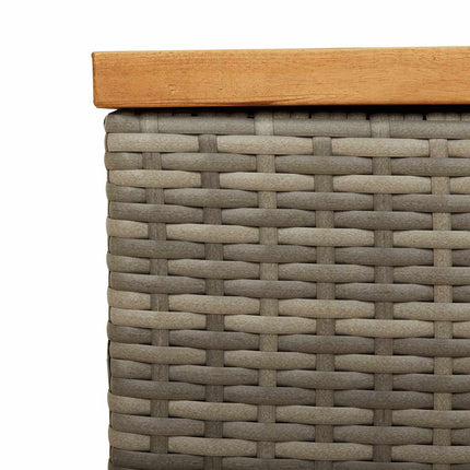 Dynbox grå 220x50x54 cm konstrotting akaciaträ