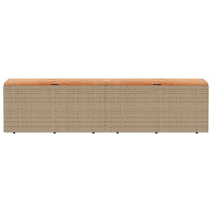 Dynbox beige 220x50x54 cm konstrotting akaciaträ