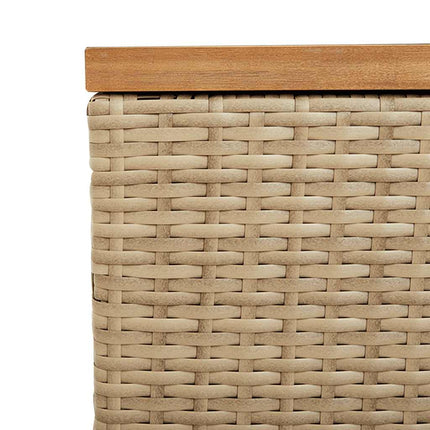 Dynbox beige 220x50x54 cm konstrotting akaciaträ