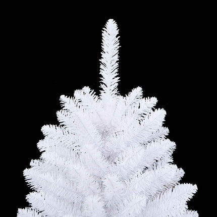 Konstgjord julgran med 150 LED-lampor Vit 120 cm PVC och metall