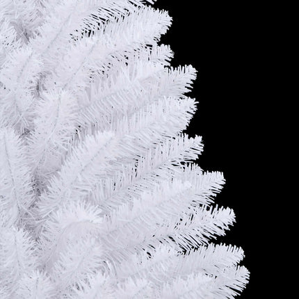 Konstgjord julgran med 150 LED-lampor Vit 150 cm PVC och metall