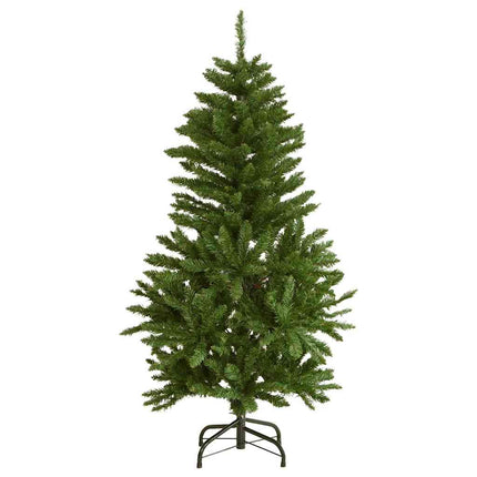 Plastgran med gångjärn 150 LEDs & kulor 120 cm