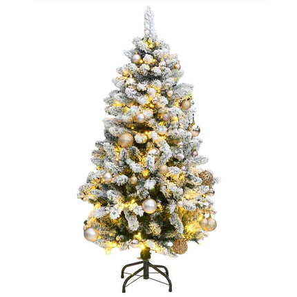 Plastgran med gångjärn 150 LEDs & kulor 150 cm