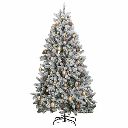 Plastgran med gångjärn 300 LEDs & kulor 270 cm