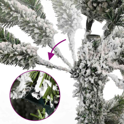 Plastgran med gångjärn 300 LEDs & kulor 270 cm