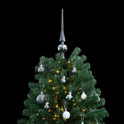 Plastgran med gångjärn 300 LEDs & kulor 210 cm