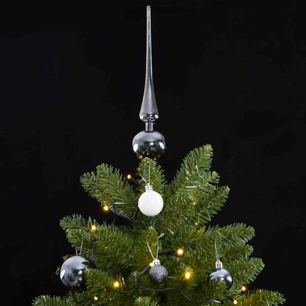 Plastgran med gångjärn 300 LEDs & kulor 270 cm