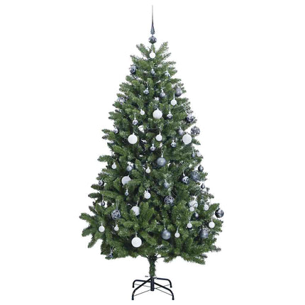 Plastgran med gångjärn 300 LEDs & kulor 270 cm