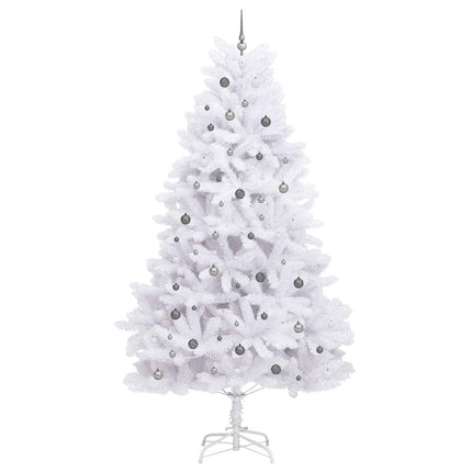 Konstgjord julgran Vit 138 x 138 x 300 cm PVC och metall