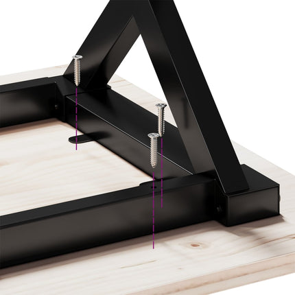 Bordsben för soffbord X-ram 90x30x43 cm stål