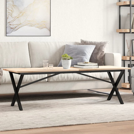 Bordsben för soffbord X-ram 140x30x43 cm stål