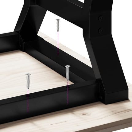 Bordsben för soffbord Y-ram 90x30x43 cm stål