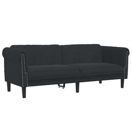 Soffgrupp 3 delar svart sammet
