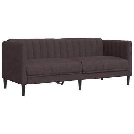 Soffgrupp 3 delar mörkbrun tyg