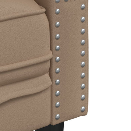Soffgrupp chesterfield 2 delar cappuccino konstläder