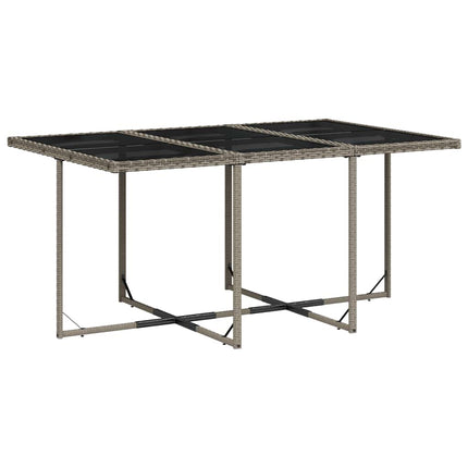 Matgrupp för trädgården med dynor 11 delar grå konstrotting