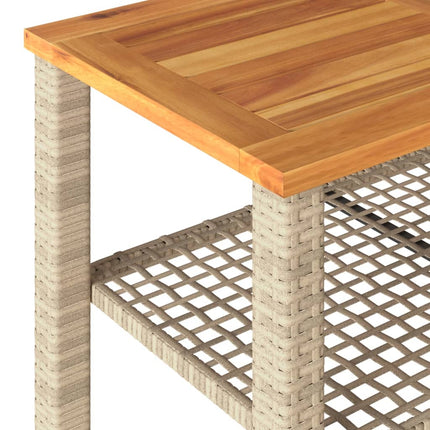Loungegrupp för trädgården med dynor 4 delar konstrotting beige