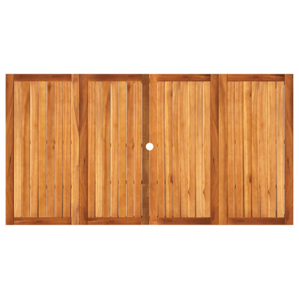 Trädgårdsbord grå 180x90x75 cm konstrotting akaciaträ