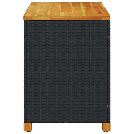 Dynbox svart 110x55x63 cm konstrotting akaciaträ