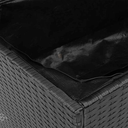 Dynbox svart 110x55x63 cm konstrotting akaciaträ
