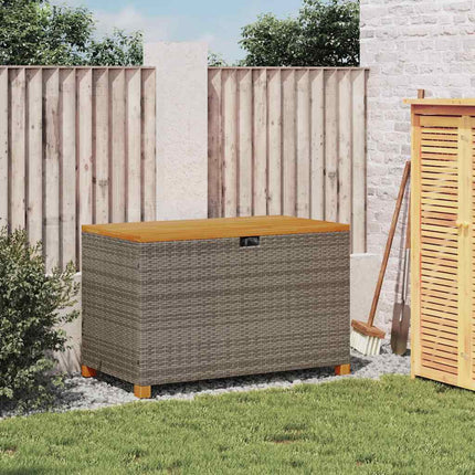Dynbox grå 110x55x63 cm konstrotting akaciaträ