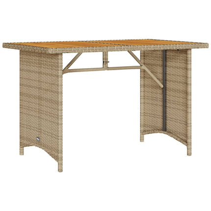 Matgrupp för trädgården med dynor 2 delar beige konstrotting